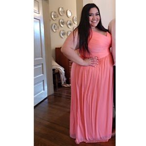 Coral Floor length Dress